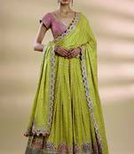 GAJI SILK TRENDY WEDDING WEAR LAHENGHA 