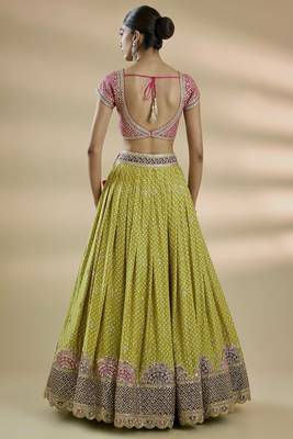 GAJI SILK TRENDY WEDDING WEAR LAHENGHA  2