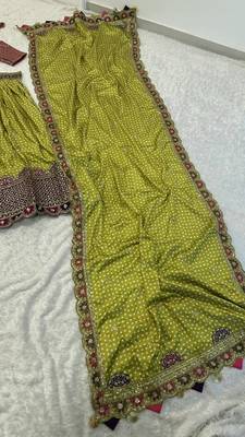 GAJI SILK TRENDY WEDDING WEAR LAHENGHA  5