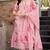pink embroidered chanderi silk kurta pant dupatta set