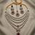 Maroon mehandi-plated agate stone necklace set with earrings & maang tikka