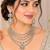 White mehandi-plated agate stone necklace set with earrings & maang tikka