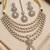 White mehandi-plated agate stone necklace set with earrings & maang tikka