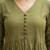 Women's Long Flared V-Neck with Button Details Anarkali shape Empire Waist,Kurta Pant Set