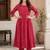 Women's Long Flared Anarkali Shape Waist Kurta Pant Set
