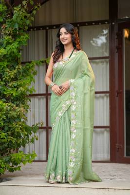 yuti pure linen with hand embroidery 1