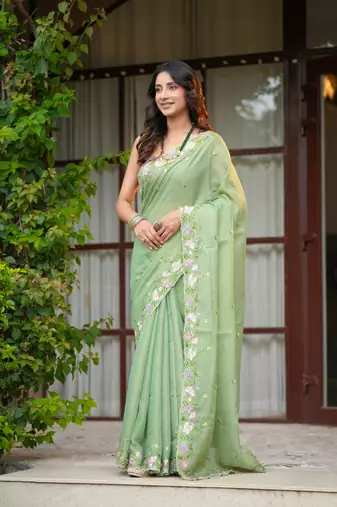 yuti pure linen with hand embroidery