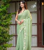 yuti pure linen with hand embroidery
