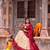 Women Bandhej Print Tasar Silk Lehenga Choli Set with Gamthi Embroidery Blouse - Free Size