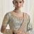 Designer grey viscose fabric saree with grey viscose blouse fabric