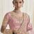 Designer pink viscose fabric saree with pink viscose blouse fabric