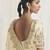 Designer cream viscose fabric saree with cream viscose blouse fabric