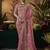 Designer pink tissue fabric saree with pink tissue blouse fabric