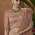 Designer peach tissue fabric saree with peach tissue blouse fabric