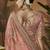 Designer peach tissue fabric saree with peach tissue blouse fabric