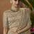 Designer gold tissue fabric saree with gold tissue blouse fabric
