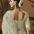 designer pista silk blend fabric saree with pista silk blend blouse fabric