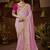 designer purple soft jacquard fabric saree with rani pink silk blend blouse fabric