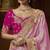 designer purple soft jacquard fabric saree with rani pink silk blend blouse fabric