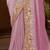 designer purple soft jacquard fabric saree with rani pink silk blend blouse fabric
