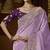 designer purple jacquard fabric saree with purple silk blend blouse fabric