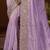 designer purple jacquard fabric saree with purple silk blend blouse fabric