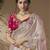 designer lavender viscose fabric saree with rani pink silk blend blouse fabric