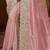 designer peach jacquard fabric saree with maroon silk blend blouse fabric