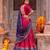 Women Bandhej Print Tasar Silk Lehenga Choli Set with Gamthi Embroidery Blouse - Free Size