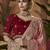 designer peach soft jacquard fabric saree with maroon silk blend blouse fabric