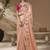 designer pwach viscose fabric saree with rani pink silk blend blouse fabric