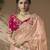designer pwach viscose fabric saree with rani pink silk blend blouse fabric