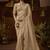 Designer gold tissue fabric saree with gold tissue blouse fabric