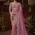 Designer pink tissue fabric saree with pink tissue blouse fabric