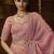 Designer peach tissue fabric saree with peach tissue blouse fabric