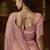 Designer peach tissue fabric saree with peach tissue blouse fabric