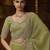 Designer green tissue fabric saree with green tissue blouse fabric