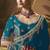 Designer green satin fabric saree with green satin blouse fabric