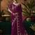 Designer wine satin fabric saree with wine satin blouse fabric