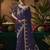 Designer purple satin fabric saree with purple satin blouse fabric