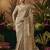 designer gold silk blend fabric saree with gold silk blend blouse fabric