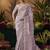 designer lavender silk blend fabric saree with lavender silk blend blouse fabric