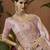 designer pink silk blend fabric saree with pink silk blend blouse fabric