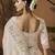 designer cream silk blend fabric saree with cream silk blend blouse fabric