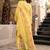 yellow embroidered chanderi silk kurta pant dupatta set