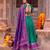 Women Bandhej Print Tasar Silk Lehenga Choli Set with Gamthi Embroidery Blouse -  Free Size