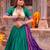 Women Bandhej Print Tasar Silk Lehenga Choli Set with Gamthi Embroidery Blouse -  Free Size