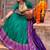 Women Bandhej Print Tasar Silk Lehenga Choli Set with Gamthi Embroidery Blouse -  Free Size