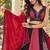 Women's Black And Red Real Mirror With Printed Work Navratri Lehenga Choli
