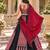 Women's Black And Red Real Mirror With Printed Work Navratri Lehenga Choli